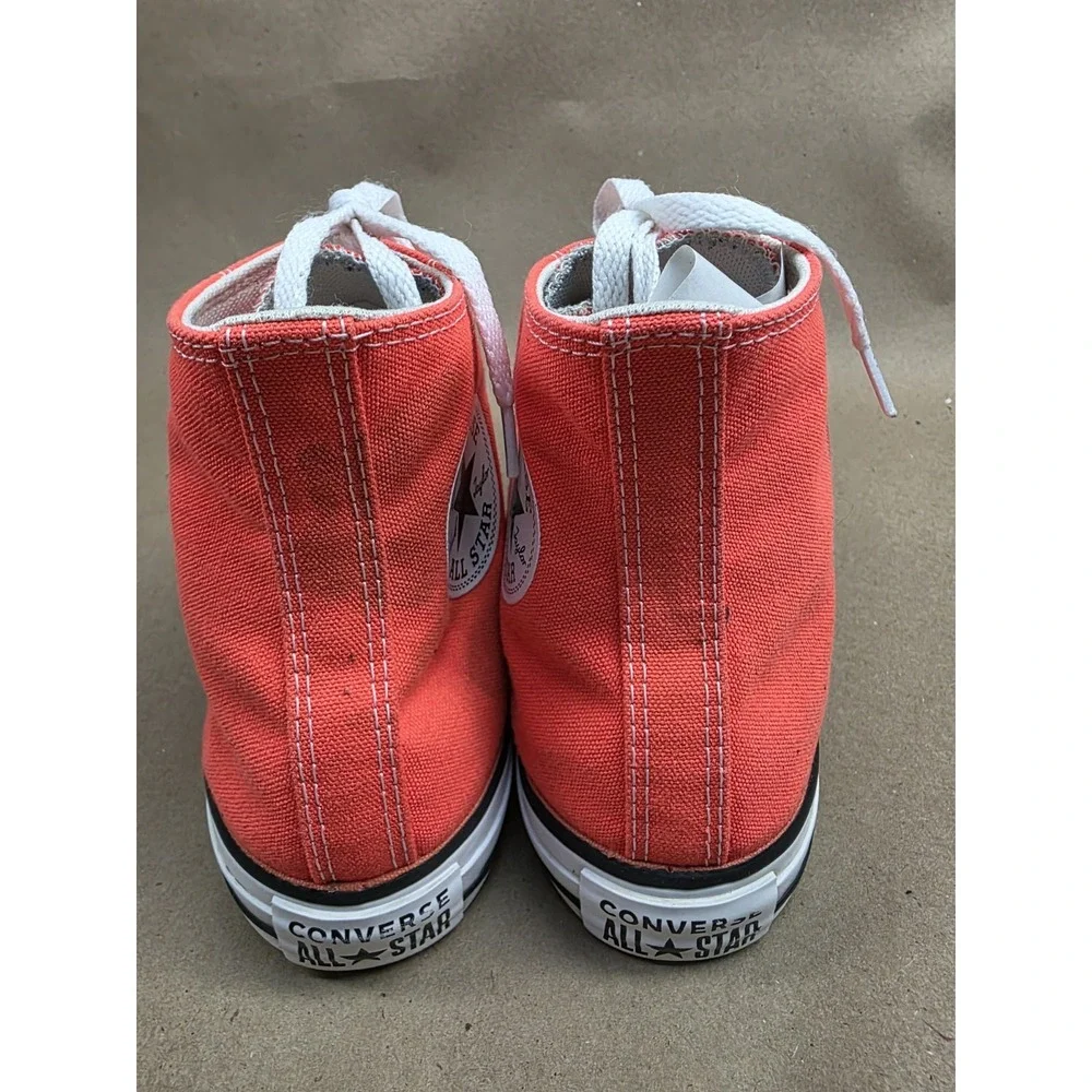 Converse Chuck Taylor All Star Hi Neon Orange Sneakers Mens 6.5 Womens 8.5